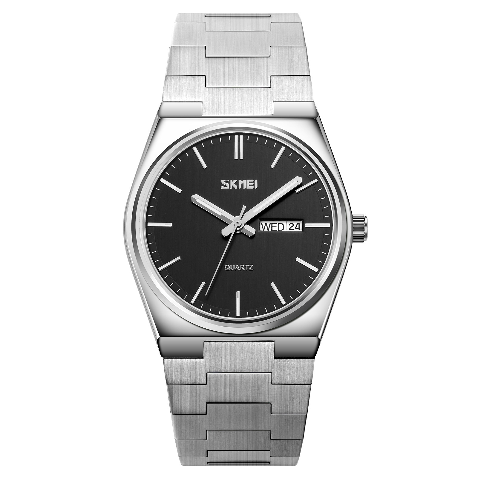 Reloj de cuarzo impermeable de alta calidad, simple reloj de acero sólido, reloj de hombre al por mayor.