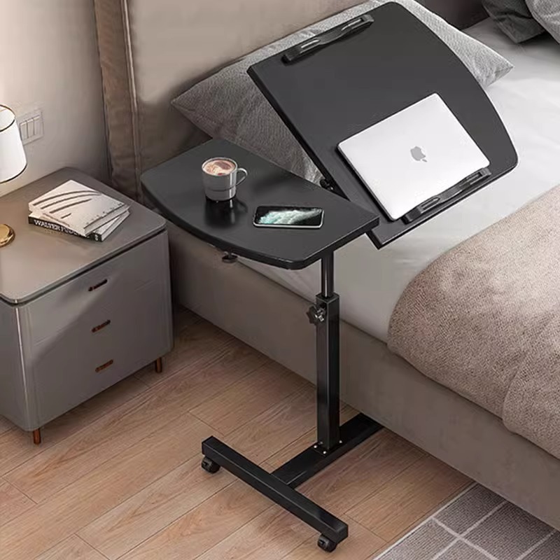 A mobile minimalist small bedside table for a bedroom, suitable for home use, student desk, simple adjustable dormitory desk