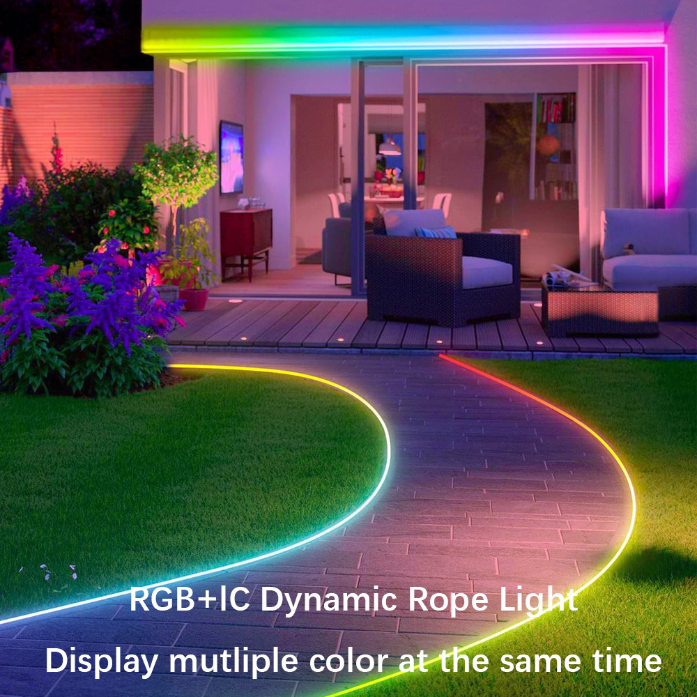 Suministro directo de fábrica LED neón RGB tira de luz inteligente APP Control de luz música ritmo flexible tira de luz traje