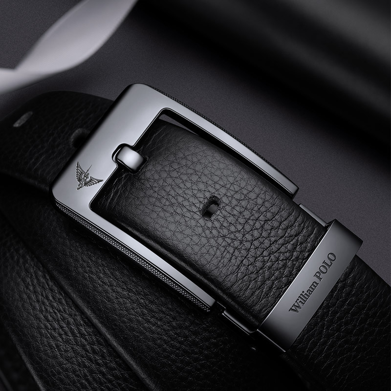 Emperador Paul cuero genuino de los hombres de cuero genuino Cinturón de piel de vaca pura hebilla de alta gama cinturón de hombres de negocios pantalones cinturón en stock al por mayor