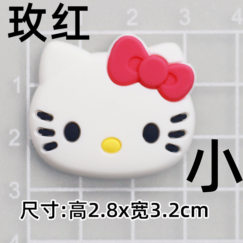 大小ケイティ KT 猫リボン DIY ソフトラバーアクセサリー立体ステッカースリッパ携帯電話ケース水カップ装飾ステッカー|undefined