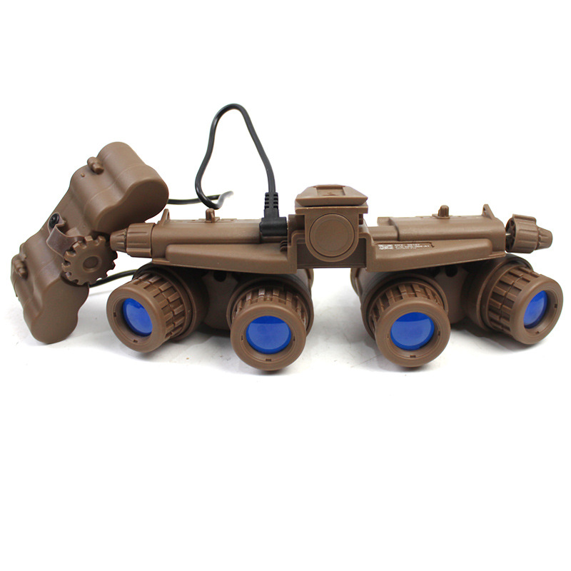 Transfronterizo Amazon GPNVG18 cuatro cilindros cuatro ojos modelo de visión nocturna de plástico simulación de cine y televisión prop tácticas COS