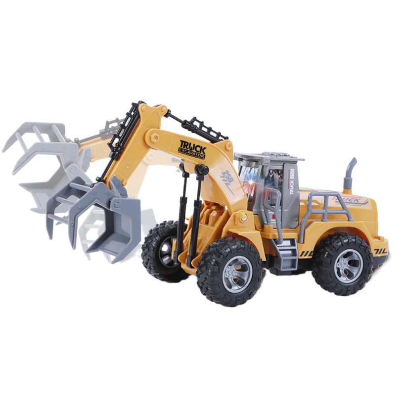 Juguetes para niños transfronterizos de cuatro vías de seis vías de control remoto excavadora Vehículo de Ingeniería Eléctrica Dirt Car roller Toy car RC