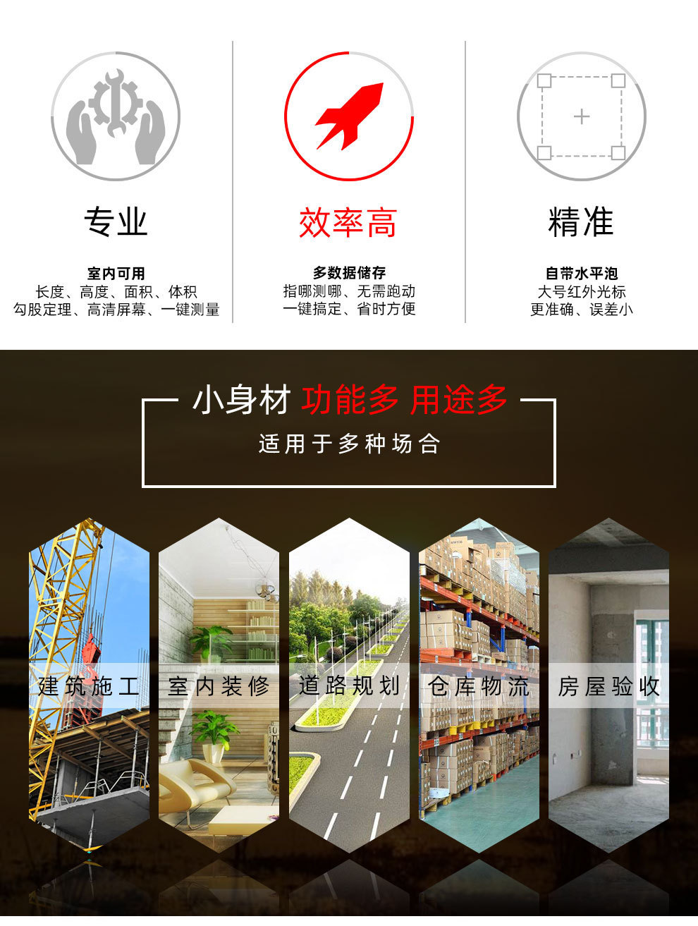 D系列黑色手持激光测距仪详情页2