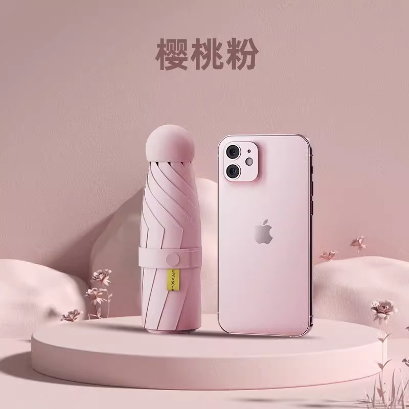 50% de descuento en mini cápsula portátil paraguas solar protección UV paraguas solar regalo publicidad paraguas lote