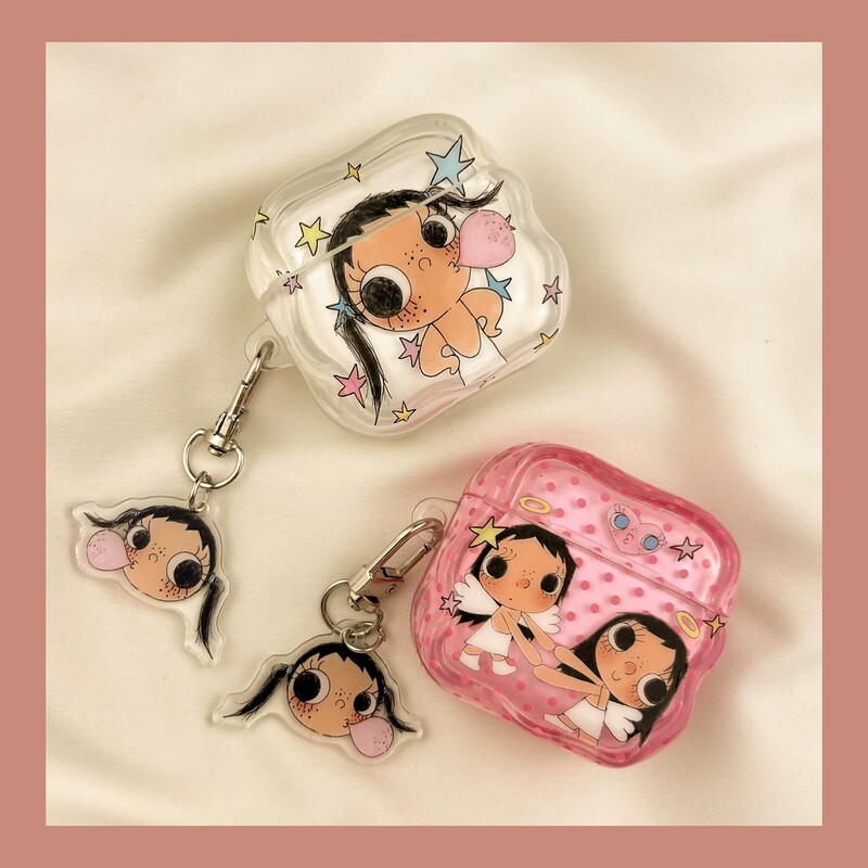 Ins-style fun and cute bubble-blowing little jade airpods3/4 protective case airpodspro2/3 Apple earphone case