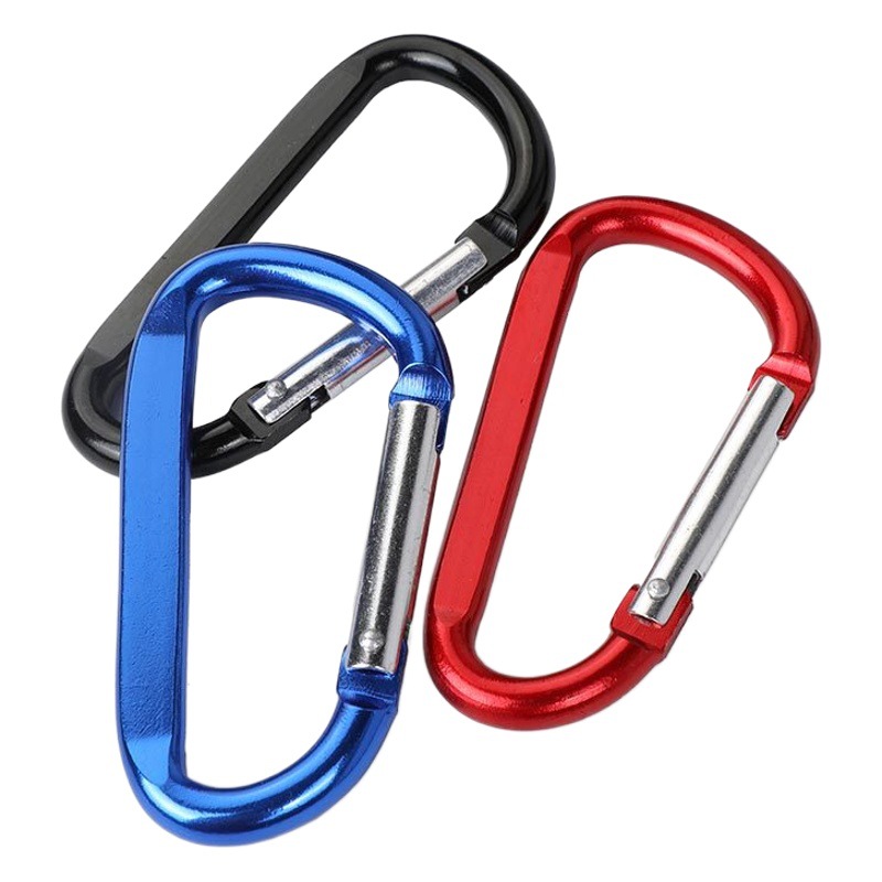 No.8 76x 40 D-shaped flat mountaineering buckle large aluminum alloy outer hook backpack buckle quick hanging buckle connection ring