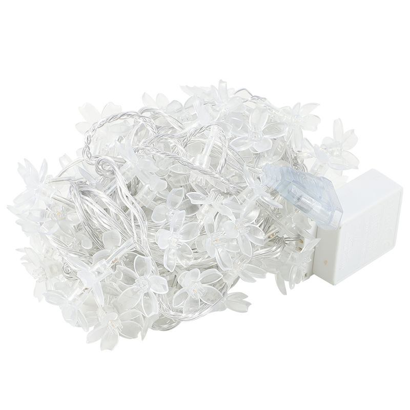 LED flor de cerezo flor de durazno Cadena de luz solar USB batería luz vacaciones al aire libre fiesta camping atmósfera decoración color Cadena de luz