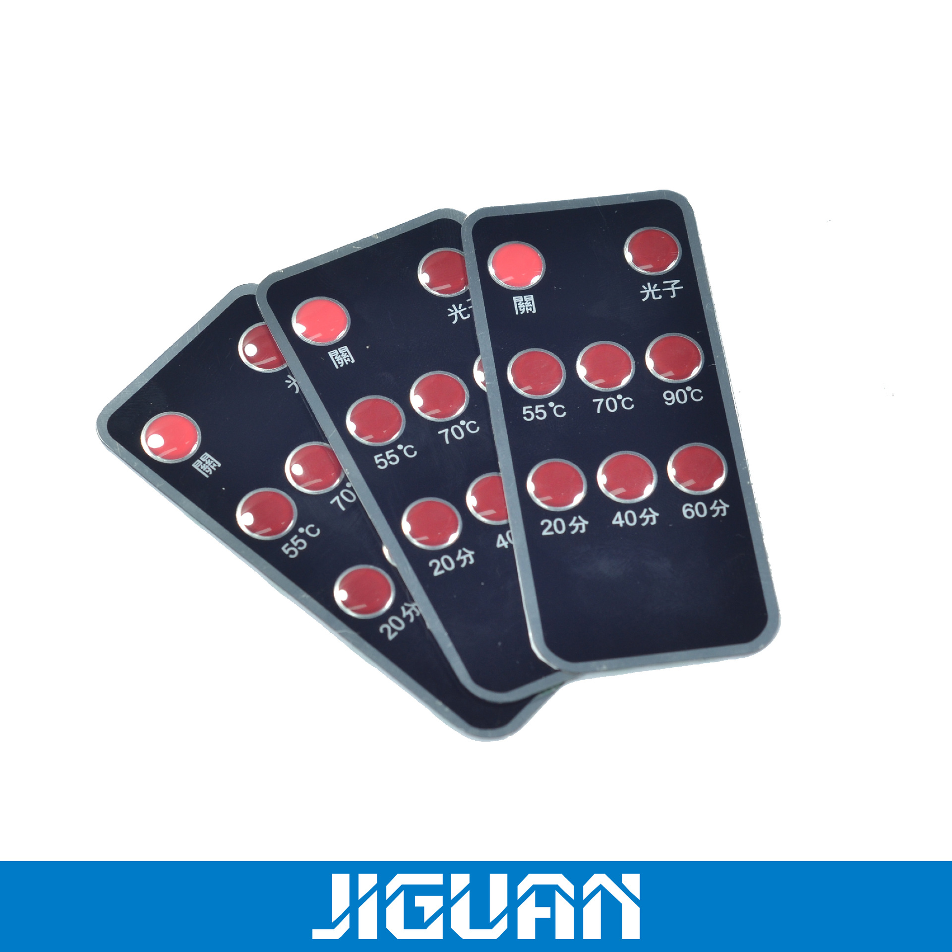 供应丝印标牌丝印按键铭牌彩色PC鼓包薄膜面贴