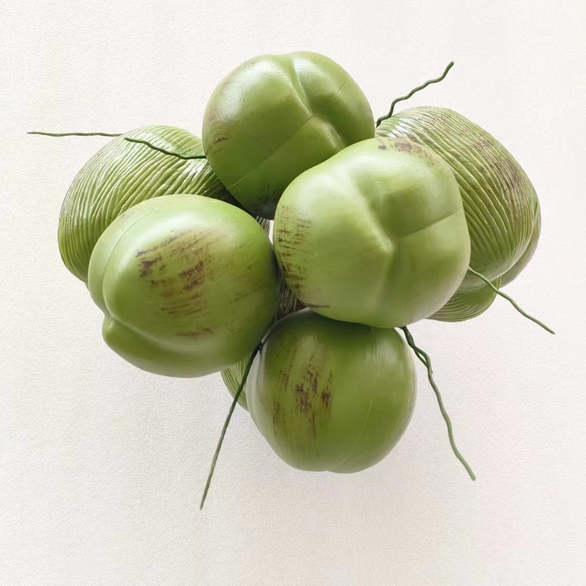 Modelo de fruta de coco simulado props fruta falsa props fruta tropical decoración palma fruta falsa