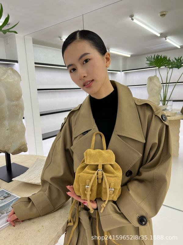 头层牛皮小众设计多口袋双肩包25新款时尚单肩通勤迷你小背书包潮|undefined