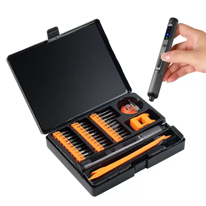 便携工具可调档扭矩LED灯批头起子精密锂电充电式电动螺丝刀套装