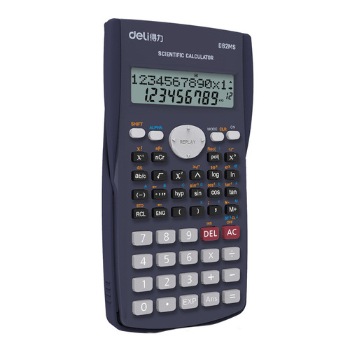 Deli D82MS scientific calculator junior high school students classroom exam financial electronic multi-function calculator