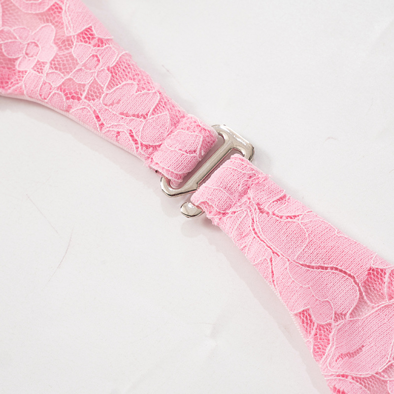 Mono ajustado sexy con cuello bajo y costuras de encaje para mujer