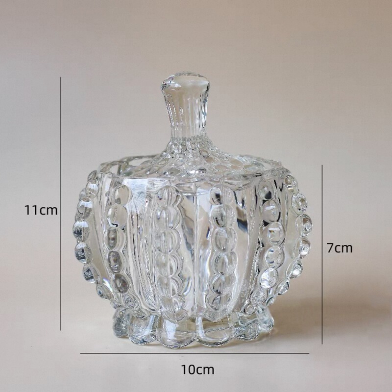 欧式玻璃罐香薰蜡烛罐糖果罐收纳摆件首饰品罐子消磁石水晶消磁碗|undefined