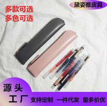 韩版真皮笔袋学院风复古牛皮手工零钱包手包学生文具盒收纳包笔套