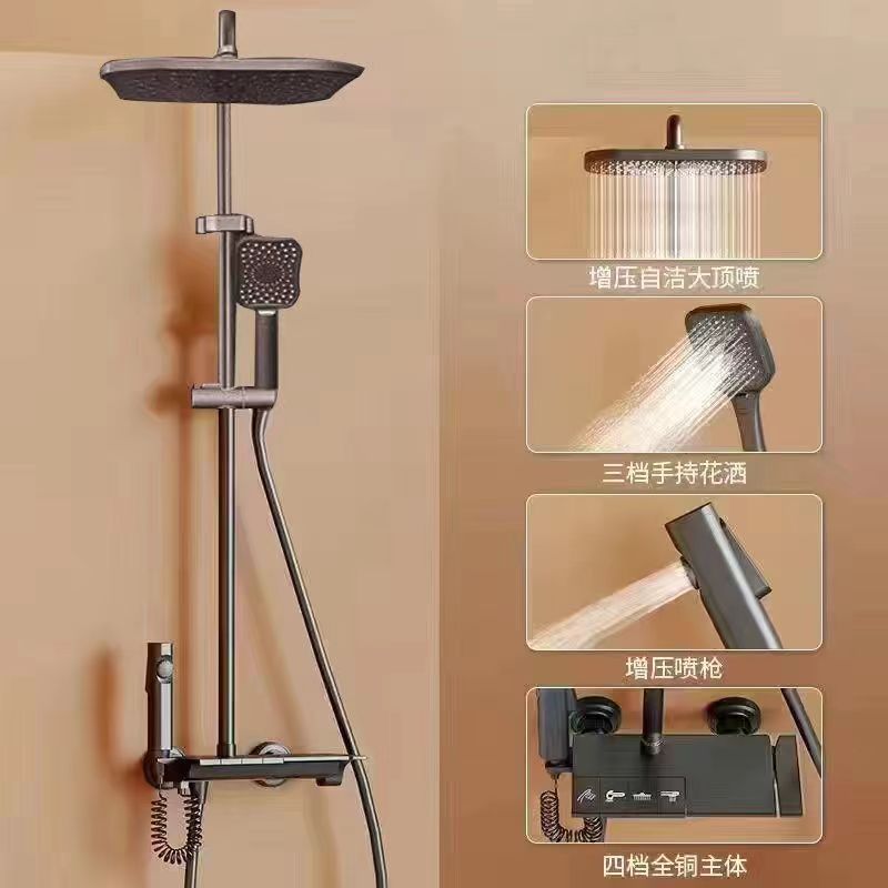 Espacio de fábrica de aluminio cuadrado de lavado de una sola manija con grifo de dosificación para el mezclador de ducha de baño