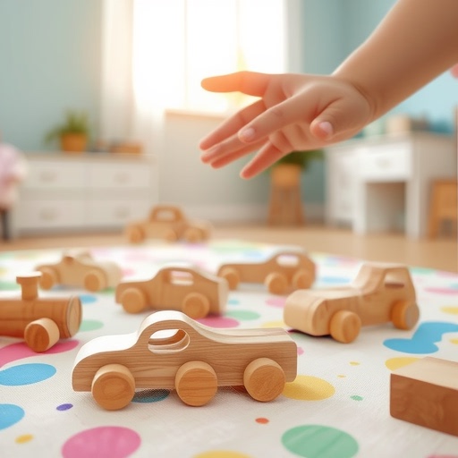 Cross-border children's log trolley wooden inertia trolley 0-3 years old grasping muscle ability training toy