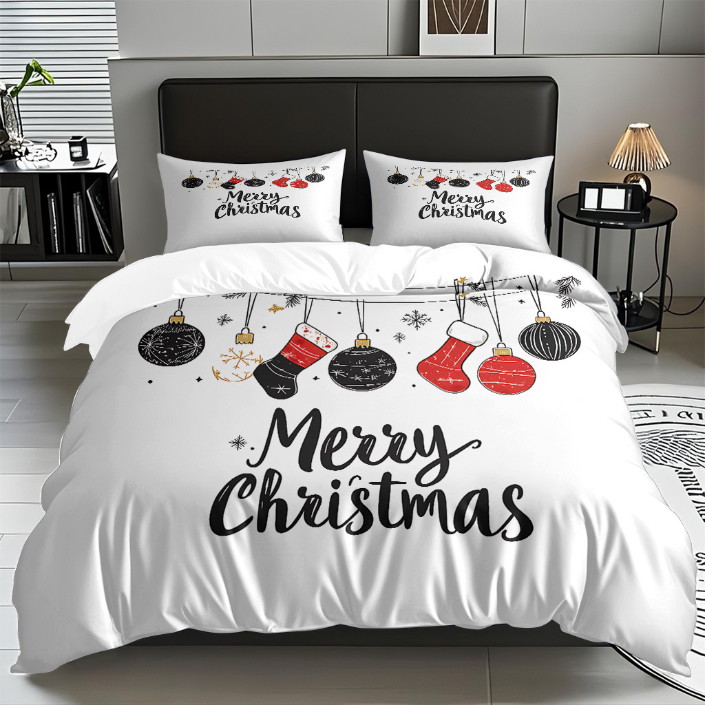 Impresión digital 3D Kit de colcha de navidad muñeco de nieve alce piel fábrica de textiles caseros directa TEMU / JIT