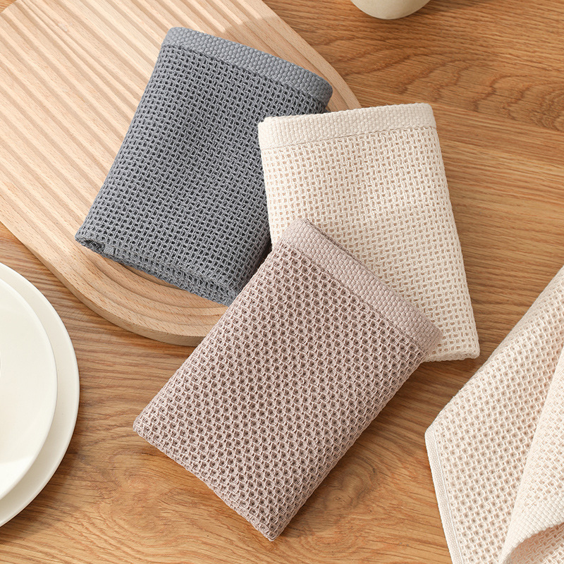 Rag cotton square towel rag absorbent cotton breathable kitchen cleaning brush bowl oil-free honeycomb rag towel tea towel Rag cotton square towel rag absorbent cotton breathable kitchen cleaning brush bowl oil-free honeycomb rag towel tea towel