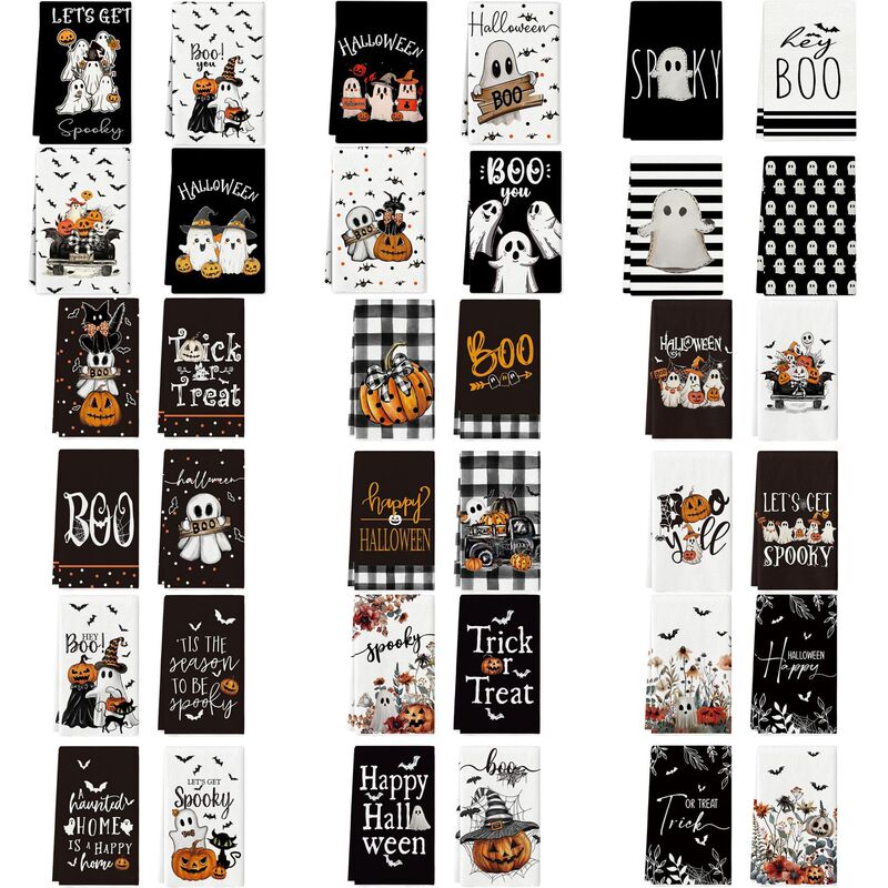 Amazon Ghost Pumpkin Halloween Towel Home Decoration Microfiber Bathroom Kitchen Decorative Dish Towel Amazon Ghost Pumpkin Halloween Towel Home Decoration Microfiber Bathroom Kitchen Decorative Dish Towel