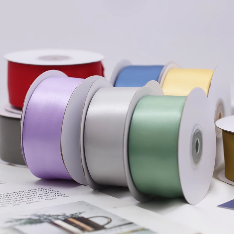 4cm cinta de color sólido encriptada de doble cara color poliéster cinta pastel ramo de regalo embalaje hecho a mano bricolaje fábrica al por mayor
