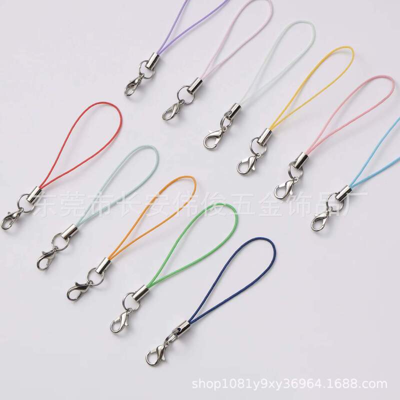 10 Color diy Handmade Jewelry Accessories Lobster Buckle Mobile Phone Rope Crafts Colorful Small Lanyard Metal Hanging Buckle