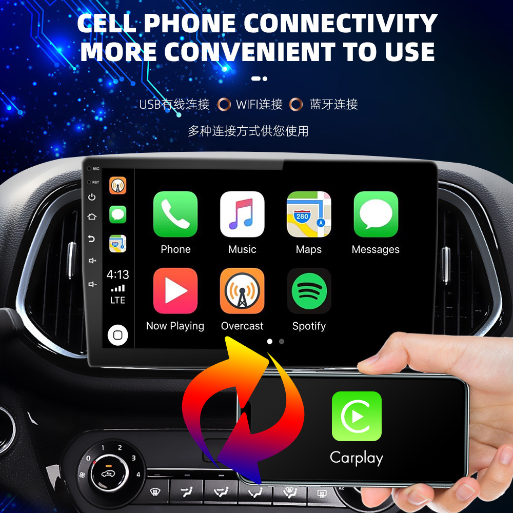 Cross-border best-selling 7-inch 9-inch 10-inch car screen GPS navigation integrated machine Heng Chen Android universal car navigation backup system