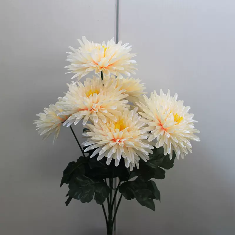 仿真花针菊把束大菊花清明节上坟祭祀假花殡仪馆绢花殡葬花材批发