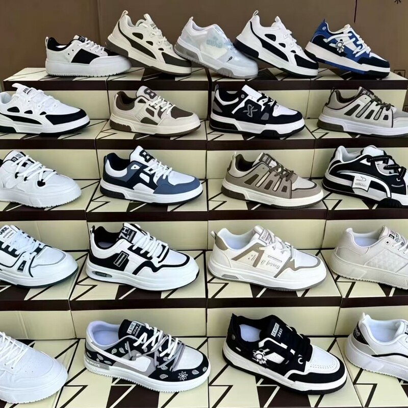 Wenzhou Men's Casual Sneakers 2026 New Model Ultra-Fiber Leather Men's Shoes 5-30 Yuan Street Vendor Low Price Wholesale Supply