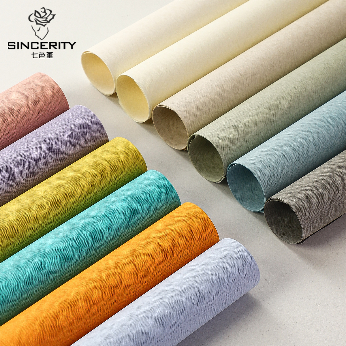Siete colores cordier fácil de moldear importación de alta calidad fibra larga engrosado papel de embalaje floral ramo de embalaje material de tienda de flores