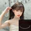 South Korean goods, cute headband, fresh double-layer drill, simple and elegant design, internet celebrity