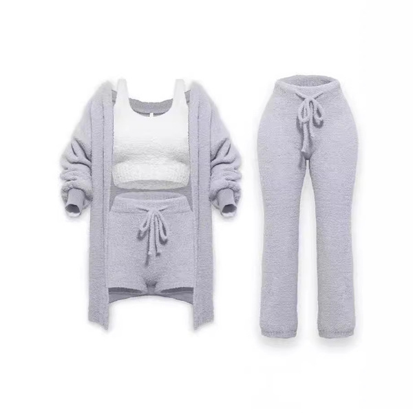 demi-season knitted velvet long-sleeve