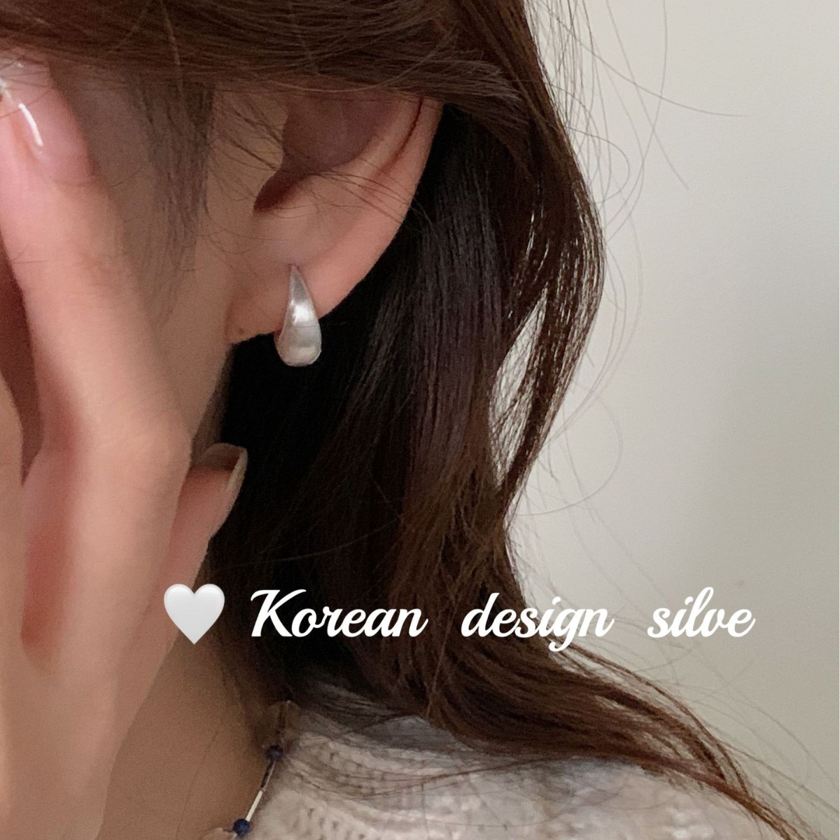 韓版小眾ins設計飾品 S925純銀簡約圓形拉絲耳環女百搭氣質高級感