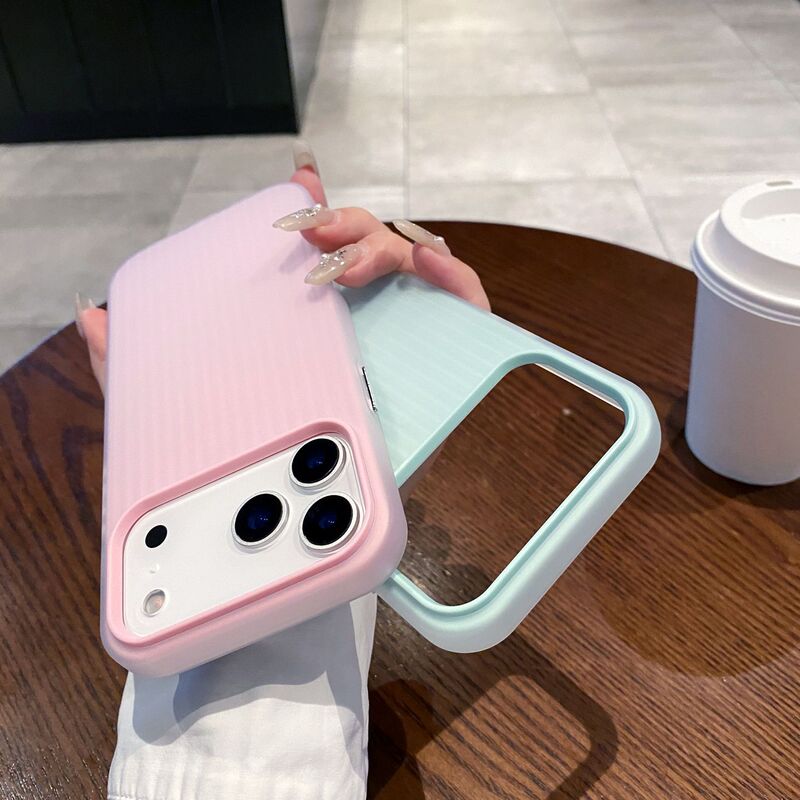 适用iPhone17pro手机壳瓦楞磨砂肤感苹果16pro二合一防滑15保护套|undefined
