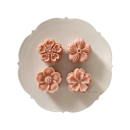 50g Huaer Mung Bean Cake Snow Skin Mooncake Mold Hand Pressed Tea Snack Cantonese Dessert Baking Mold