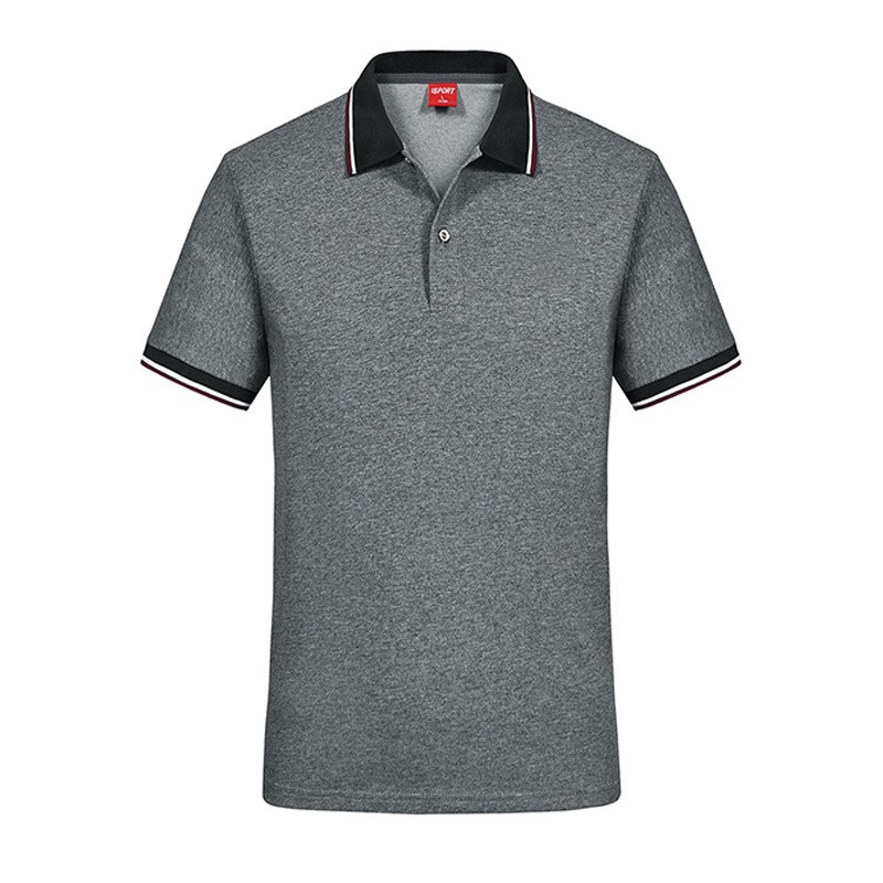Papa de verano polo para hombre de manga corta nuevo color sólido de mediana edad con tapa de camiseta casuales de algodón