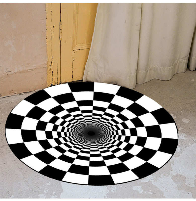 3D地毯,卧室床边毯,客厅地毯,旋涡地毯