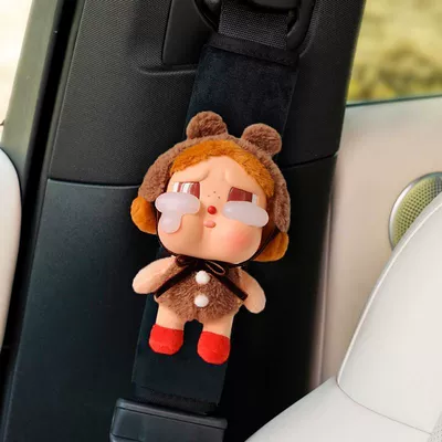 Shoulder Strap Protector — Seat belt shoulder pad - crying-bear-black-plush-shoulder-pads1-no-specifications