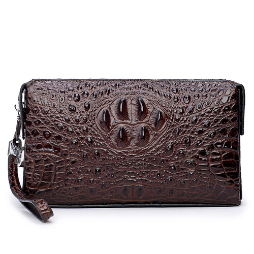 Password lock men's handbag anti-theft grab bag new crocodile pattern large capacity business casual fashion bag
