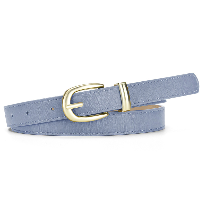 Cinturón Fino para Mujer de PU y Aleación para Jeans