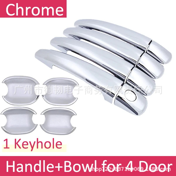 Suitable for Peugeot PEUGEOT 207 308 407SW chrome handle sticker door handle cover decoration