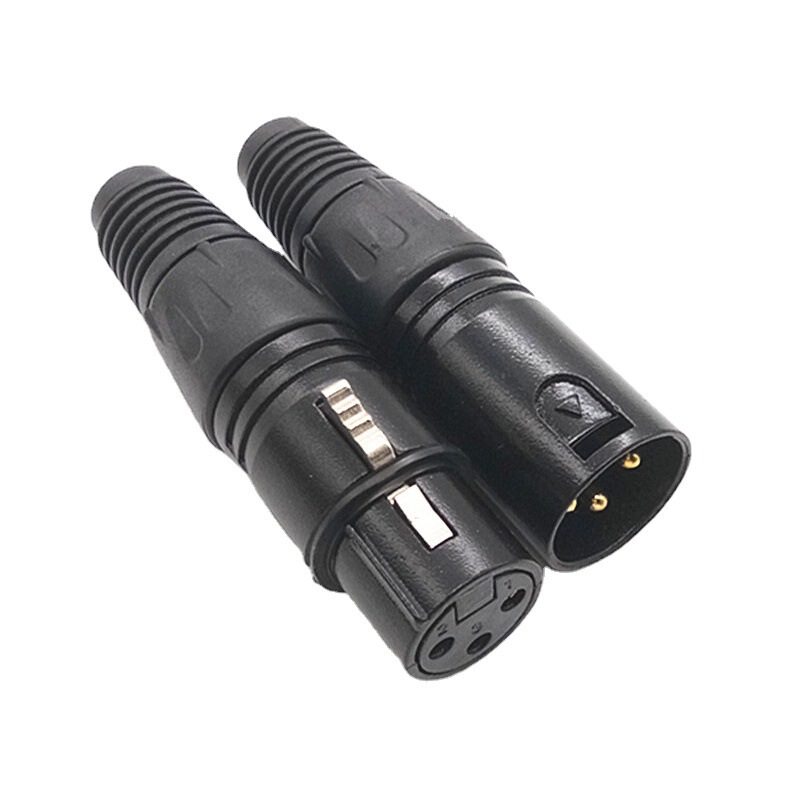 Special price gold-plated card faucet Cannon male and female microphone connector three-core 3-pin XLR Cannon plug-in dazzle Black balance head special price Special price gold-plated card faucet Cannon male and female microphone connector three-core 3-pin XLR Cannon plug-in dazzle Black balance head special price