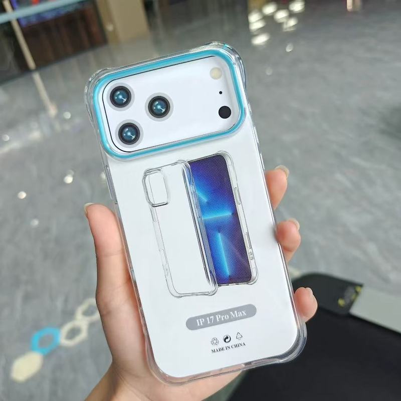 苹果17超级防摔透明手机套适用iPhone17ProMax彩色镜头框软手机壳|undefined