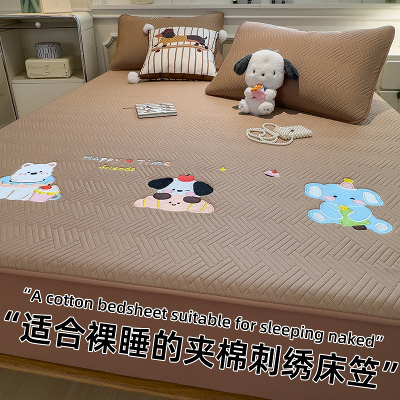 Cama de cama de cama de una sola pieza, cubierta protectora de colchón Simmons, cubierta de cama de tres piezas, cubierta fija a prueba de polvo, antideslizante, todo incluido