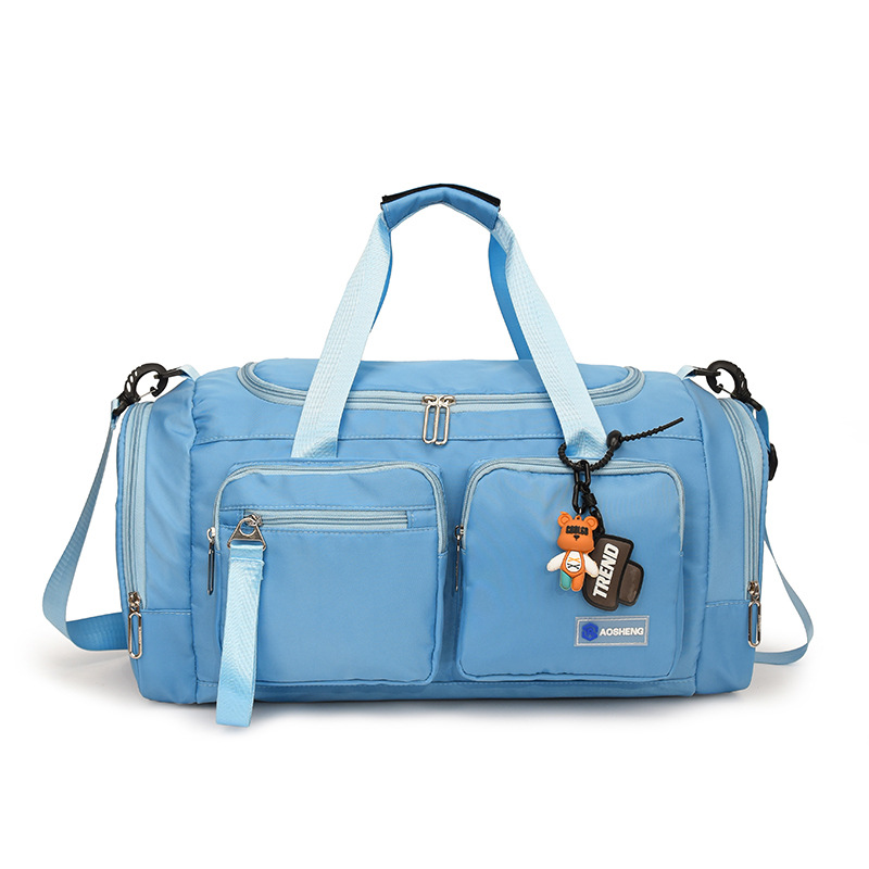 Bolsa de fitness de gran capacidad para viajes transfronterizos, modelo nuevo 2025, bolsa de viaje de corta distancia, bolsa multifuncional con separación de seco y húmedo, bolsa de equipaje compartimentada