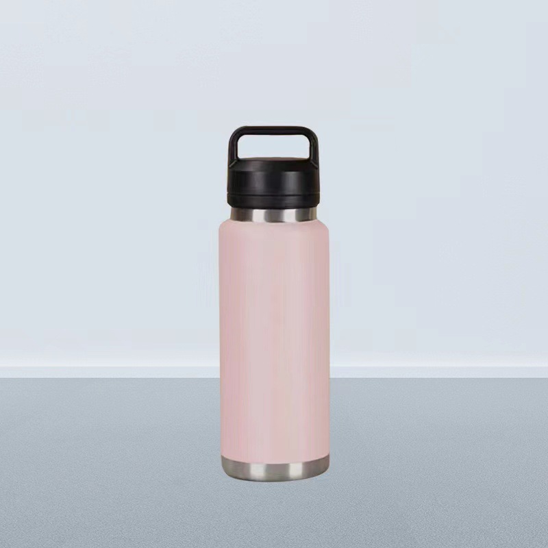 Suministro directo transfronterizo Taza de vacío de acero inoxidable de doble capa Taza de agua portátil con tapa de roscada Taza de agua deportiva al aire libre de gran capacidad