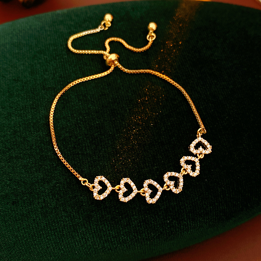 Flores de zircón redondas de amor colgante pulsera ligera de lujo de alta calidad sensación de diseño de pulsera delicada nicho joyería de mano versátil