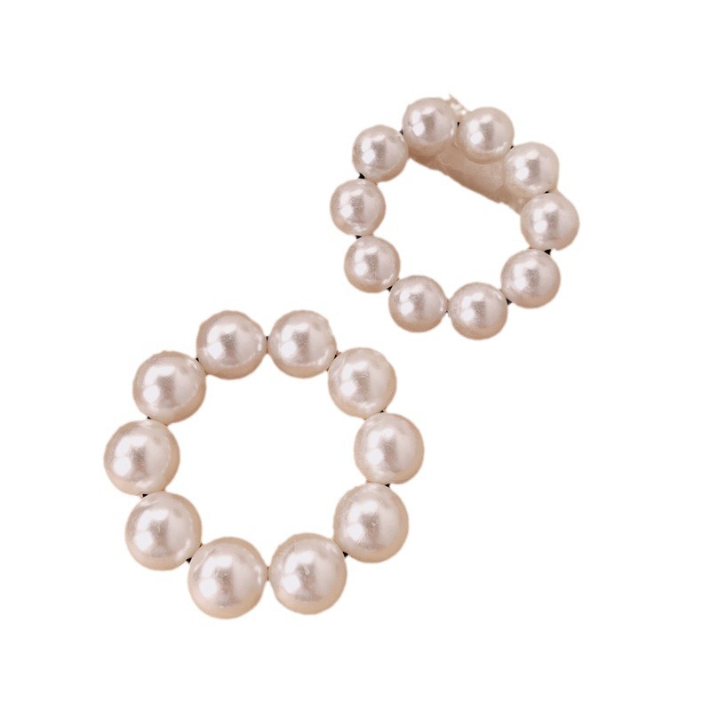 Perla francesa suave cuerda de cabello temperamento de alta elasticidad cuerda de la cabeza cinta de goma dulce fresco anillo de cabello de niña atado adornamiento para el cabello