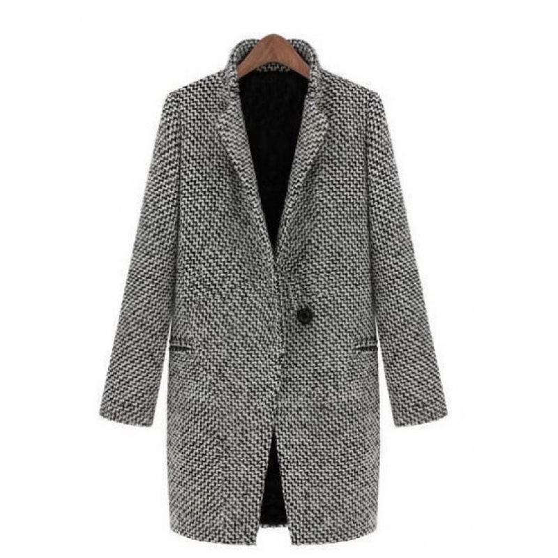 2025 Autumn and Winter European Houndstooth Coat Mid-Length Large Size Special Price Houndstooth Coat Ebay Hot Sale 2025 Autumn and Winter European Houndstooth Coat Mid-Length Large Size Special Price Houndstooth Coat Ebay Hot Sale